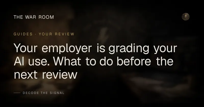 Your employer is grading your AI use. What to do before the next review