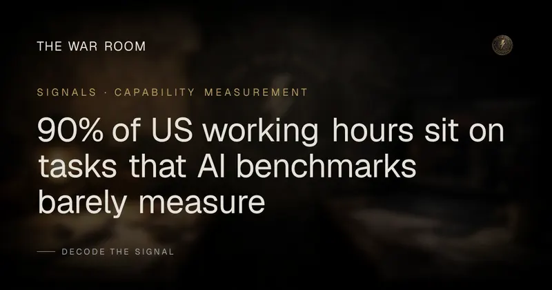 90% of US working hours sit on tasks that AI benchmarks barely measure