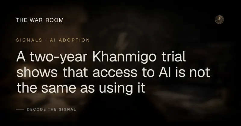 A two-year Khanmigo trial shows that access to AI is not the same as using it