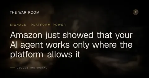 Amazon just showed that your AI agent works only where the platform allows it