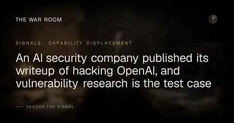 An AI security company published its writeup of hacking OpenAI, and vulnerability research is the test case