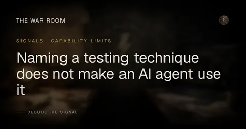 Naming a testing technique does not make an AI agent use it