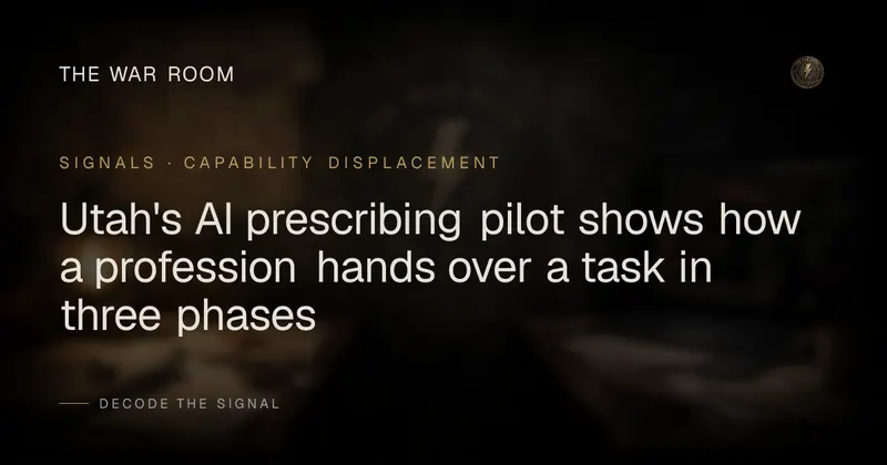 Utah's AI prescribing pilot shows how a profession hands over a task in three phases
